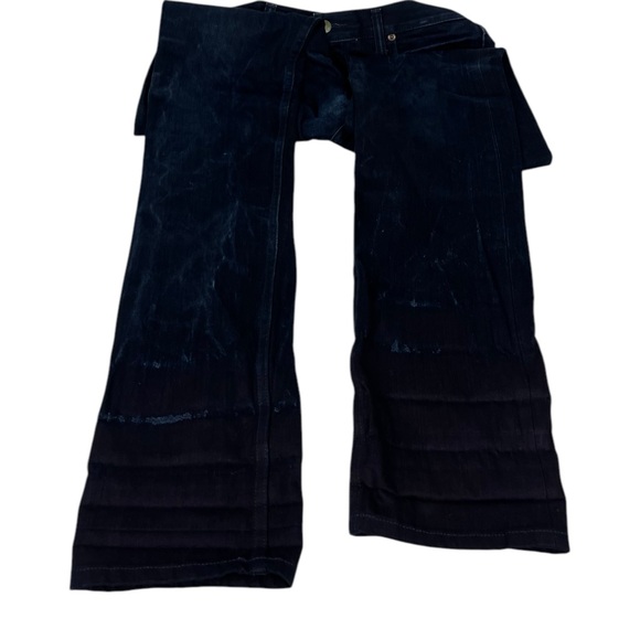 Left Field 30 X 35 (actual) Jeans Selvedged Denim NYC Faded Made in USA Cotton - Picture 10 of 16